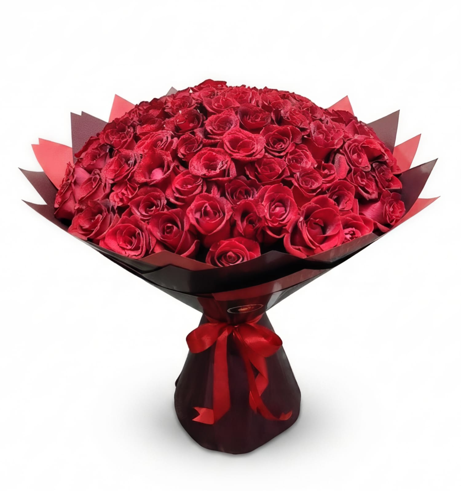 The Regal Scarlet – Luxurious Crowned Red Rose Bouquet
