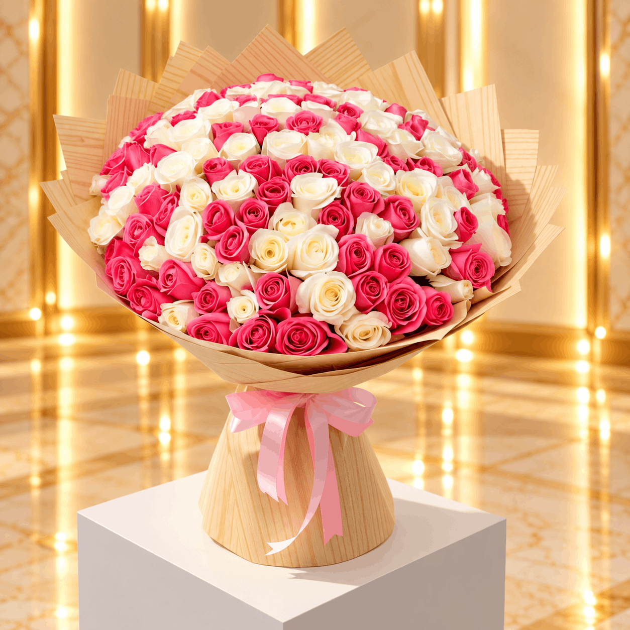 Pink & Ivory Rose Lux