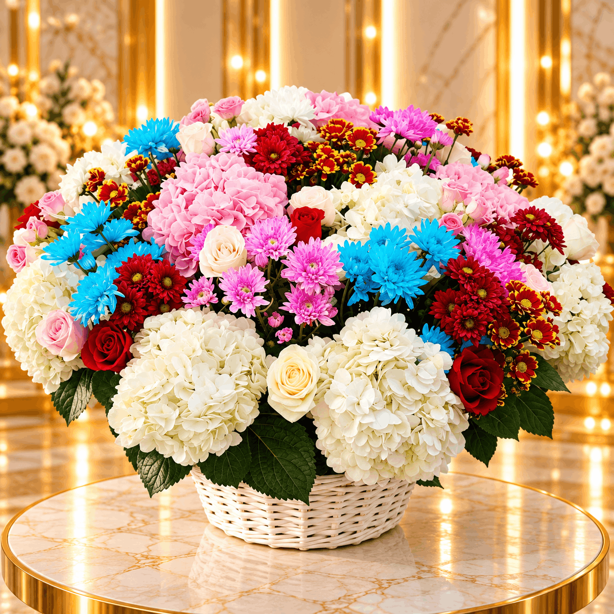 Royal Color Bloom Basket