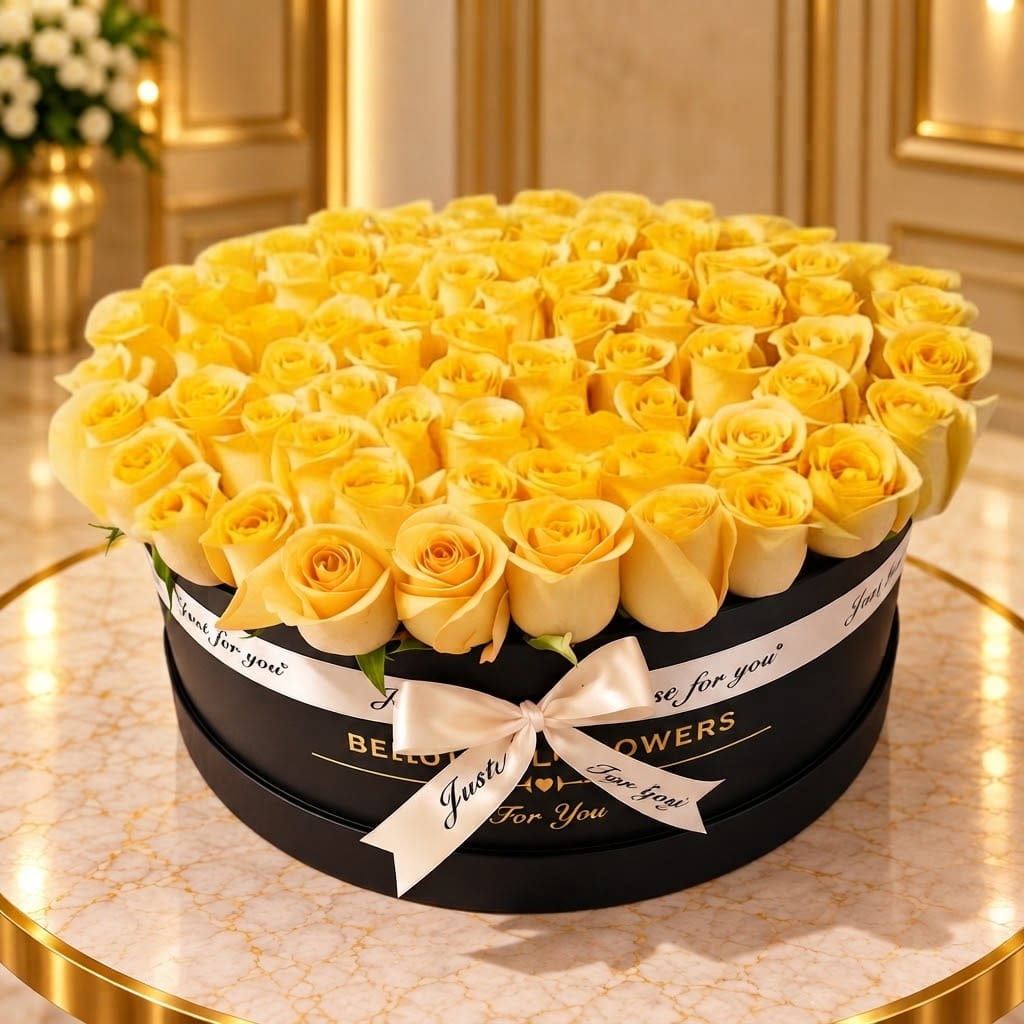 Scarlet Royale Rose bouquet with premium fresh red roses in elegant luxury wrapping.