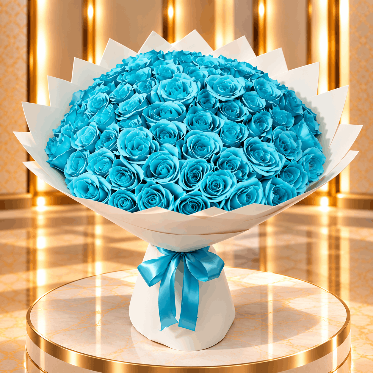 Turquoise Rose Bouquet